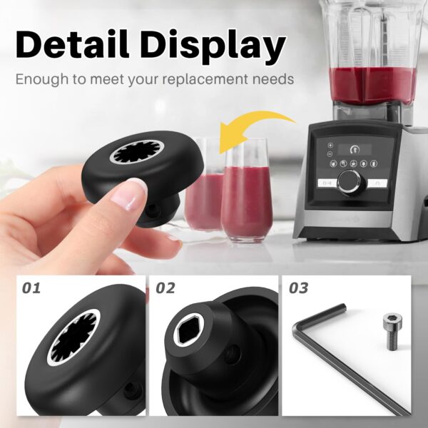 Blender Drive Socket Compatible with Vitamix, 5 Pack Drive Socket Replacement 891 802 15546 15547 Compatible with Vitamix Professional Series, Allen Wrench Included - Image 5