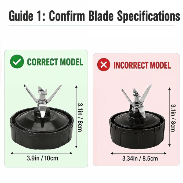 7 Fins Blade Replacement Parts Compatible with Ninja Blender Top Lid Accessories for Ninja Auto iQ BL480 BL482 BL642 BL682 NN102 ect.- Ninja Blades Replacement