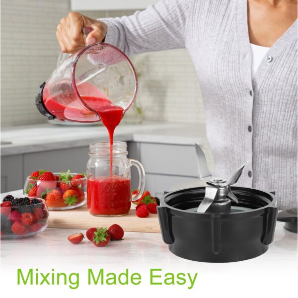 Ice Blade & ABS Base with 2 O-Ring Gaskets, Compatible with Oster Blender - Image 2