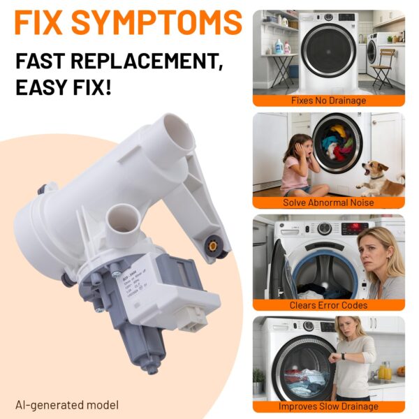 Upgraded WH11X39237 WH11X29539 Washer Drain Pump & Filter Assembly for GE - Image 7