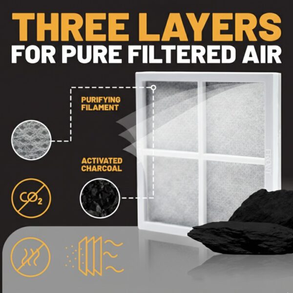 Quick Parts Delivery Refrigerator Deodorizer & Universal Air Filter 3-Pack with Nylon Mounting Clip – High-Performance Carbon Technology for Fridge, Kitchen & Small Spaces - Image 7