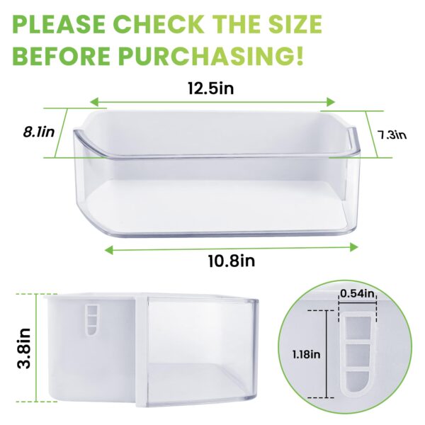 AMI PARTS DA97-12657A (not DA97-12650A) Refrigerator Door Shelf (LEFT) fit for Samsung Refrigerator Parts RF260BEAESR RF261BEAESR RF261BEAESP Replaces AP5621270 DA63-06867 With Cleaning Cloth - Image 5