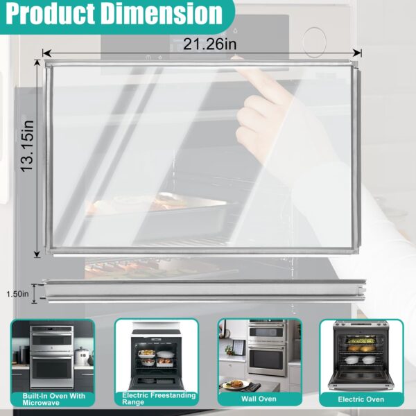 WB56X22160 Range Oven Inner Door Glass, Window Pack Assembly, Double-Layer Glass, Replacement part number: WB55T10154, WB56T10152, WB56X26391, 3379163, Compatible for GE Range/Electric Oven/Wall Oven - Image 5