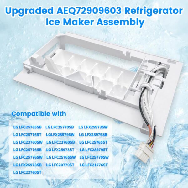 Upgraded AEQ72909603 AEQ72909602 Ice Maker Assembly for LG Refrigerator - Image 3