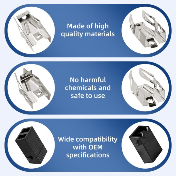 4-Pack Upgraded 330031 Range Burner Receptacle Kit by Romalon Replacement Parts for Whirl-pool, May-tag, Ken-more Range/Stove Replaces 814399, 5303935058, 5301167733 - Image 8