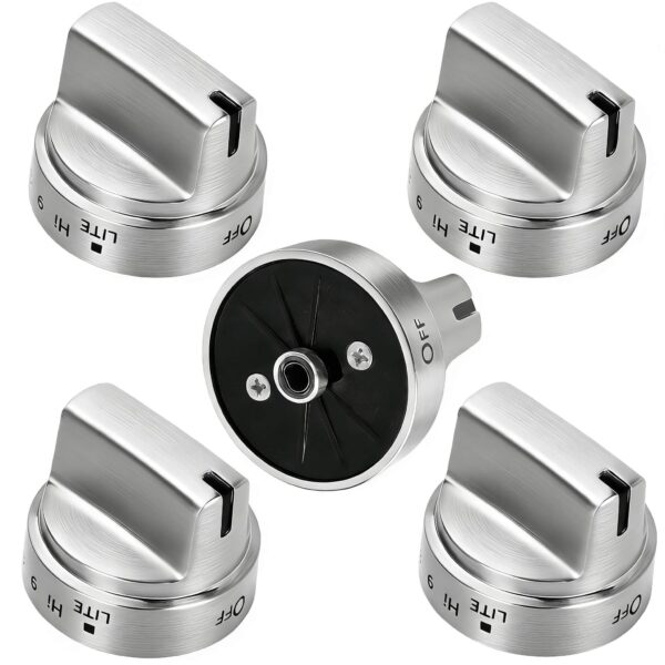 Stainless Steel WB03X24818 Gas Stove Knobs Replacement for GE Range Stove - Image 2