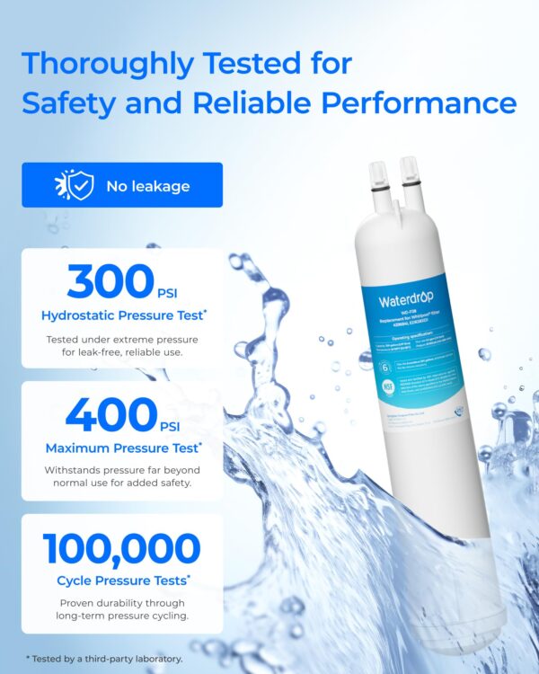 Waterdrop EDR3RXD1 Replacement for Everydrop® Filter 3, 4396841, 4396710, Kenmore® 46-9083, 46-9030, WD-F08 Refrigerator Water Filter, 3 Filters - Image 5