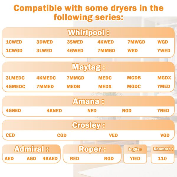 Upgraded W10861521 Dryer Door Seal Part Compatible with Whirlpool - Image 6