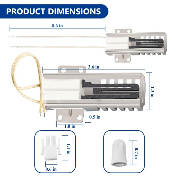 WB13K21 Oven Igniter Replacement for G-E Sam-sung Hot-point Ken-more Gas Range Oven, Replaces 5303935066 IG9998 WB13T10045 WB13K10026 Norton 501a dg94 00520a Universal Model By Improvedhand - Image 7