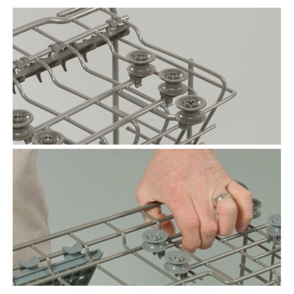 8Pcs Dishwasher Upper Wheel Assembly 611475 Replacement for Bosch Dishrack Upper Rack Wheel Replace# bsh-00611475 1559847 AH3477735 AH8727387 Grey (Upper Rack Wheel) - Image 3