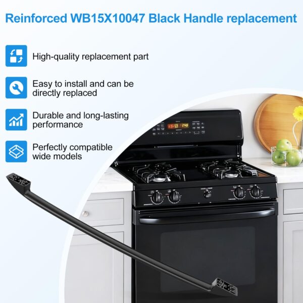 WB15X10047 Range Oven Door Handle for Ge Hotpoint Stove Parts Door Handle - Image 4
