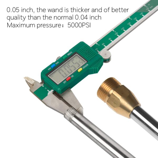 Sooprinse Pressure Washer Wand,Stainless Steel Quick Connect Lance,Replacement Spray Wand,16",5000PSI - Image 2