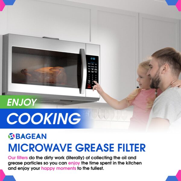 Bagean Microwave Filter 7.6” x 5.1” Fits GE WB06X10309 Oven Grease Filters - Image 6