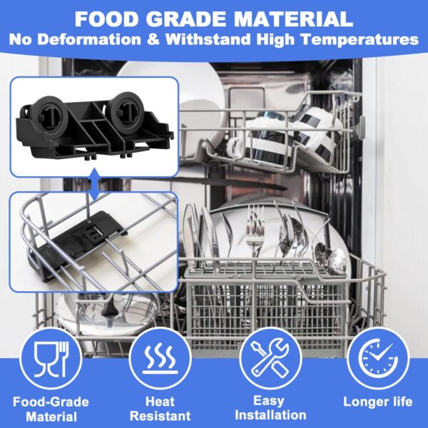 WD28X27241 GE Dishwasher Rack Carrier And Roller Kit for GE Dishwasher Lower Rack Wheels Assembly,Interchangeable With Both The Left and Right Side -Replaces WD12X10439, WD12X10446, WD12X10447-2Pack - Image 6