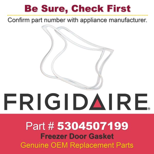GENUINE Frigidaire 5304507199 Freezer Door Gasket Original Equipment (OEM) Part, White - Image 5