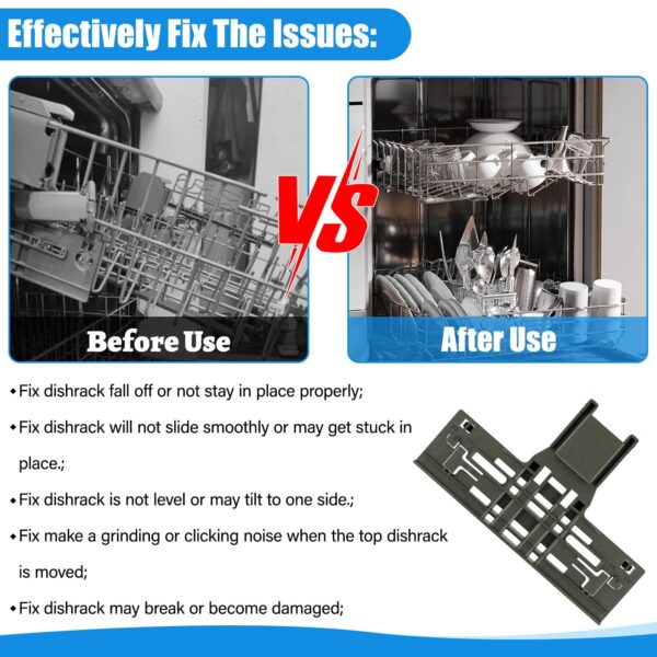 WPW10546503 Upper Rack Adjuster For Kitchenaid Dishwasher Replacement Parts - Image 7