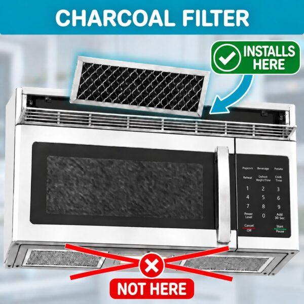 JX81J Microwave Charcoal Filter Replacement for GE WB02X11124, 4-Pack - Image 6