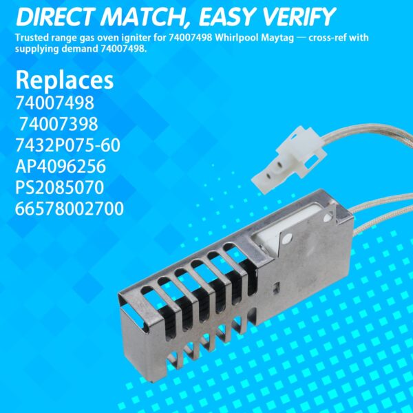 74007498 7432P106-60 AP4096256 Gas Range Oven Igniter Replacement - Image 4