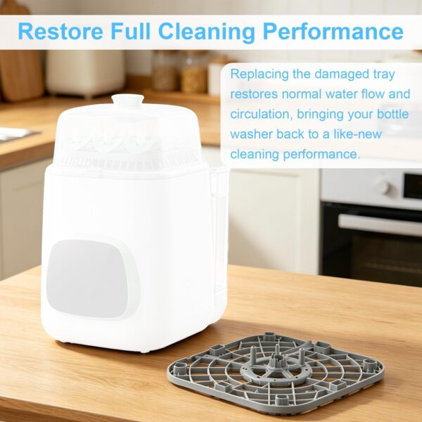 Gosknor Replacement Bottom Tray for Momcozy Bottle Washer with 8 Brackets - Image 3