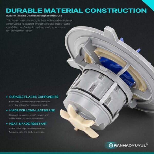 524922P Motor Rotor Assembly Fit for Fisher & Paykel Drawer DishDrawer - Image 7