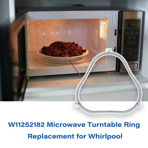 7.48 in W11252182 Microwave Turntable Ring Replacement for Whirlpool with Rollers 8206227 Microwave Glass Tray Support Holder for Whirlpool Microwave Inner Ring Accessories Parts - Image 4