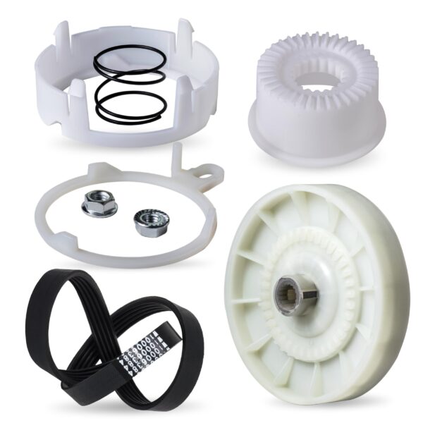[Upgraded] BlueStars W10721967 Washer Pulley Clutch Kit & W10006384 Belt