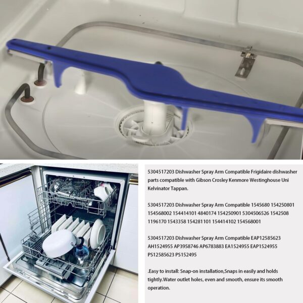 1545680 5304517203 Lower Spray Arm Compatible with Frigidaire Dishwasher - Image 4