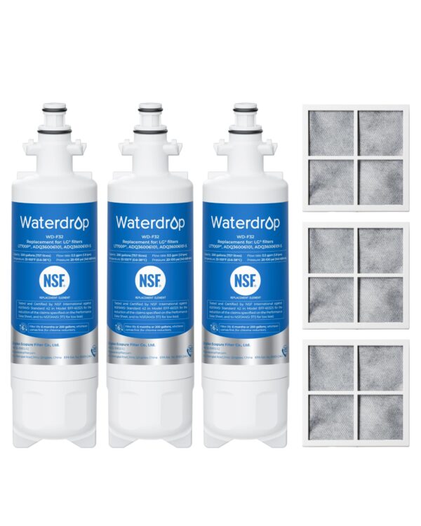 Waterdrop ADQ36006101 Water Filter, Replacement for LG® LT700P®, 3 Combo - Image 2