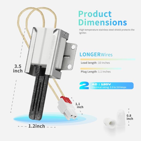 MEE61841401 Gas Range Oven Igniter Replacement Fit for L-G (LRG, LSS, LDG, LSG, LTG) Gas Range, Replaces MEE61841401 MEE61841403 MEE63084901 Range Oven Burner Ignitor (Flat Style), By BOGDA - Image 4