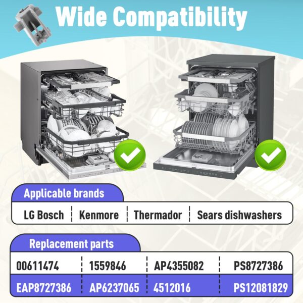 2PCS MEG64438801 Dishwasher Rack Fixing Clips Compatible with LG Rack Parts - Image 5