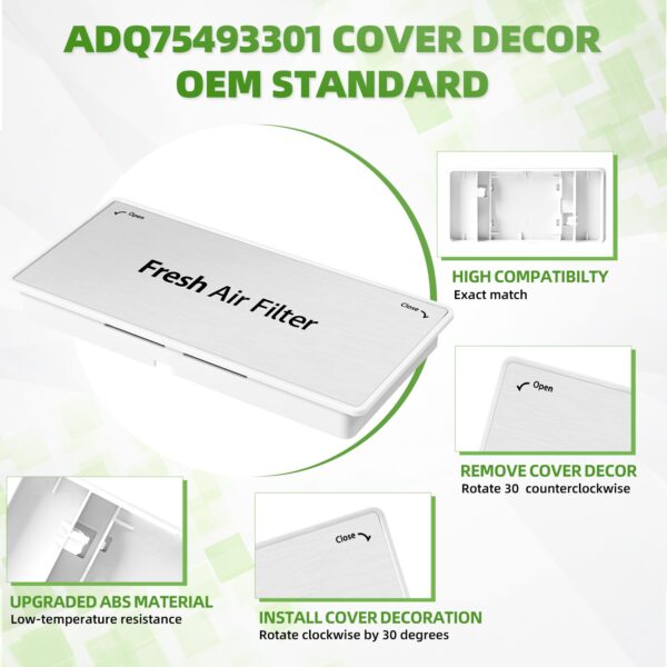 ADQ75493301 Refrigerator Air Filter Cover Replacement - Image 7