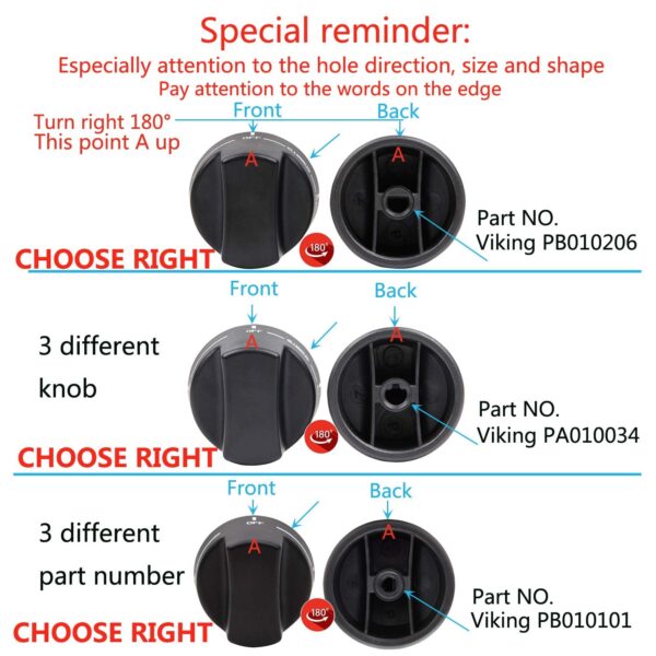 Genuine Viking PB010101 THERMOSTAT BAKE KNOB N/SBK Viking VKNPB010101 - Image 2