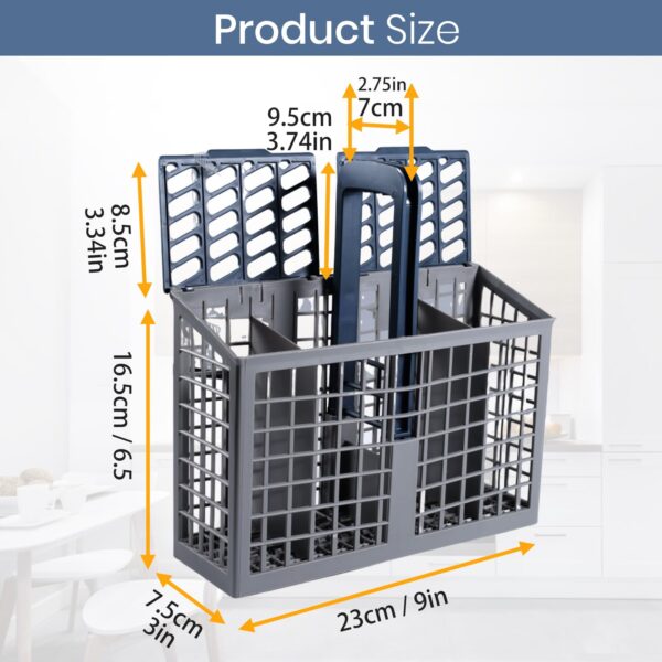 Dishwasher Cutlery Basket (9 x 3 x 10.3 inches) Fit For samsung DD82-01112A / ‎DD94-01013A / DD97-00250A Silverware Utensil Basket - Competible With Samsung, whirlpo-l, Bosch etc. Parts DD82-01384A - Image 5