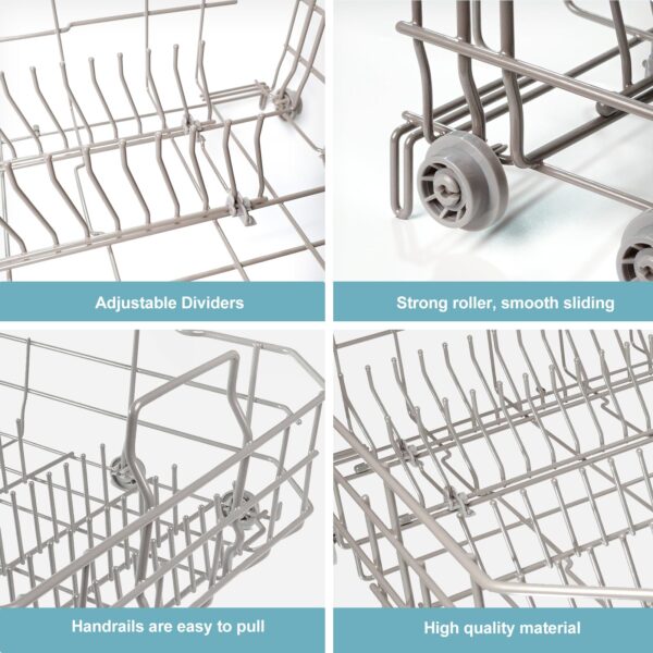 【2026 UPGRADED】DD82-01073A Lower Rack Assembly Replacement Parts Fit for Samsung Dishwasher Dishrack DW80R5061,DW80R5060,DW80K7050UG,DW80K5050US Series - Image 4