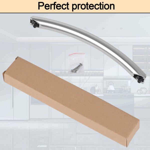 Upgrade DE94-02933A DE94-04313F DE94-04309A/B DE64-02522A Microwave Door Handle, Only Compatible with Samsung Microwave, Replacement Part for ME16A4021AS, ME21R7051SS, ME17R7021ES, Contains 2 Screws - Image 3