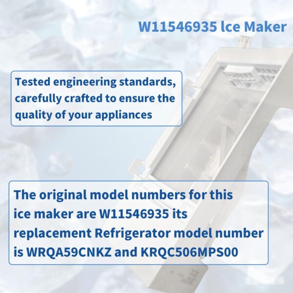 W11546935 Compatible Ice Maker Assembly for Whirlpool Kenmore Amana Maytag - Image 5