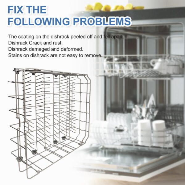 【2026 UPGRADED】DD82-01384A Dishwasher Lower Rack Replacement Parts Fit for Samsung Dishwaher DW80R2031US, DW80R2031UG, DW80N3030US, DW80N3030UB, DW80N3030UW, DW80M2020US, DW80CG4021SR, DW80CG4051SR - Image 6