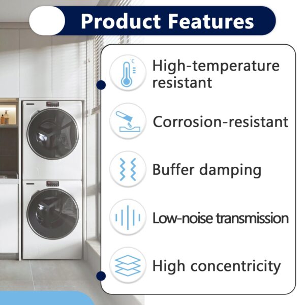 2Pcs PAN725SF Dryer Belt, Seamless Dryer Blower Fan Belt Mini, Compatible with 1.5 Cu.ft Mini Compact for Panda and Aluminus MOCO2 Dryer - Image 3