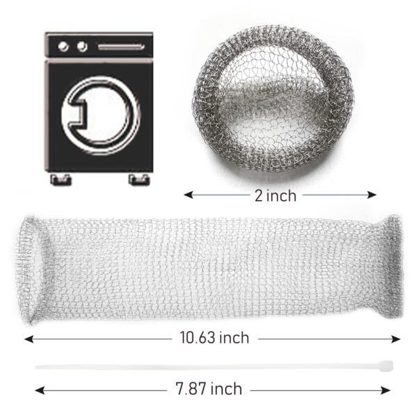 24 PCS Washing Machine Drain Lint Trap, Lint Traps, Lint Catcher for Washing Machine, with 24 Nylon Cable Ties - Image 4