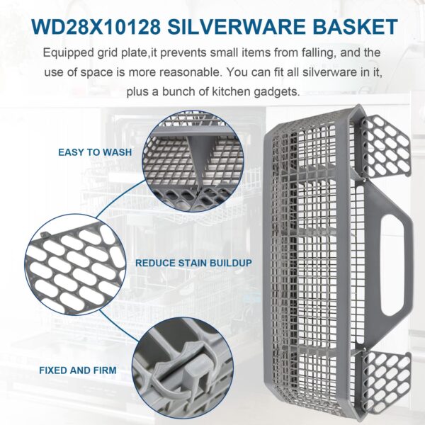 WD28X10128 Dishwasher Silverware Basket Gray By AMI PARTS (19.7"x3.8"x8.4") - Image 5