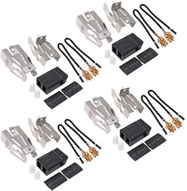 4-Pack Upgraded 330031 Range Burner Receptacle Kit by Romalon Replacement Parts for Whirl-pool, May-tag, Ken-more Range/Stove Replaces 814399, 5303935058, 5301167733