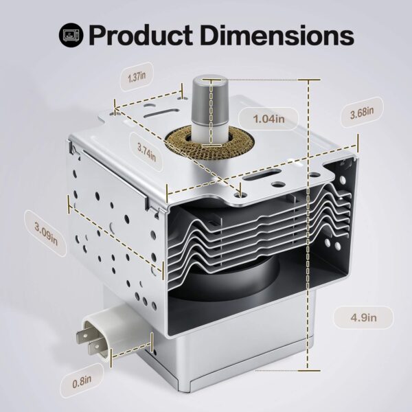 WB27X11126 M24FC-610A Magnetron Compatible with Galanz and GE Replacement for M24FB-610A 2M248J 2M253J WB27X11126c - Image 5