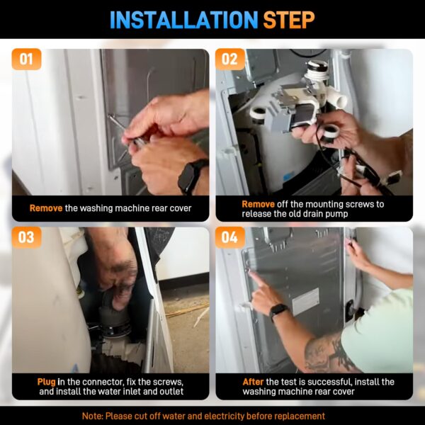 DC97-19289F DC97-19289B DC97-19289A Washer Drain Pump Assembly - Image 3