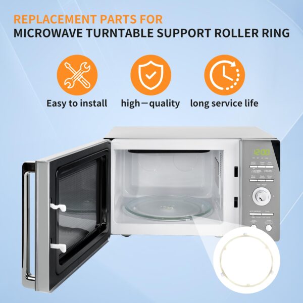 1 Pack 5304509438 WB06X10818 8.5 in Microwave Turntable Support Roller Ring Replacement Part for GE, Samsung, Frigidaire,Replace WB06X10625, DE92-90495A, 5304464115 - Image 3