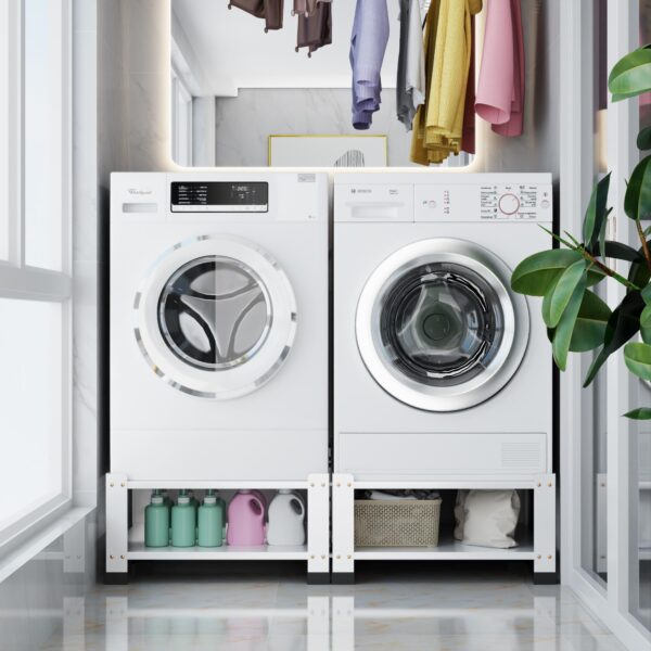 GangMei 2 Pack Washer and Dryer Pedestals Stand, 28" W, 14.37" H - Image 3