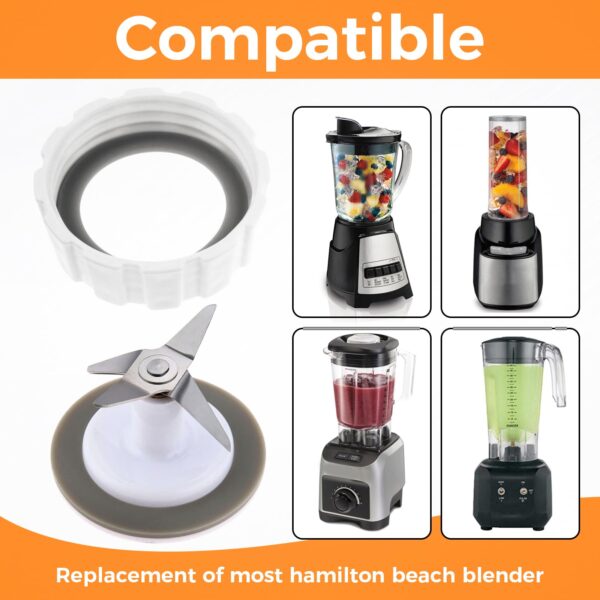 Replacement for Hamilton Beach Blender Blade Base Bottom Screw Cap Gasket - Image 2