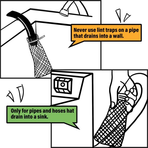 Shappy 24 Pack Washing Machine Lint Traps with Cable Ties (Black) - Image 5