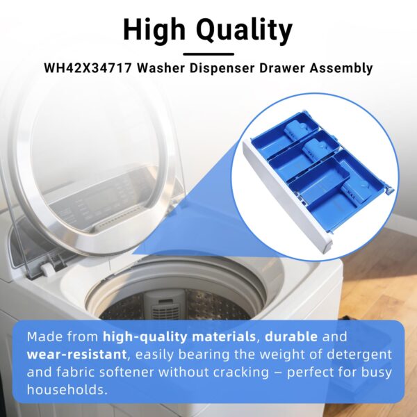 WH42X34717 Washer Dispenser Drawer Assembly Fits for GE Washer - Image 7