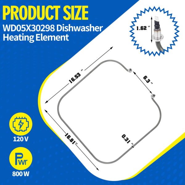 WD05X30298 Dishwasher Heating Element - Image 3