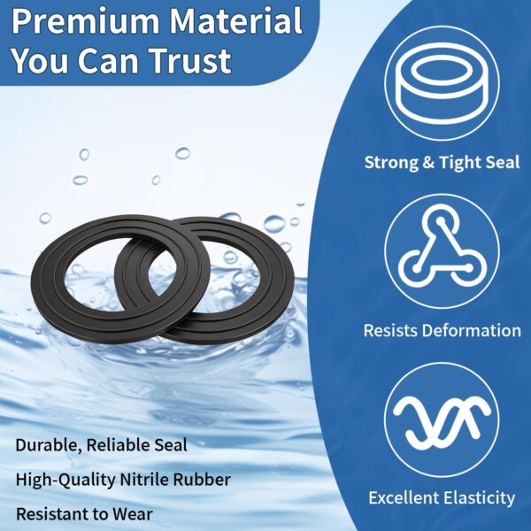 2PCS Washer Drain Pump Filter Gasket Compatible with GE - Image 3
